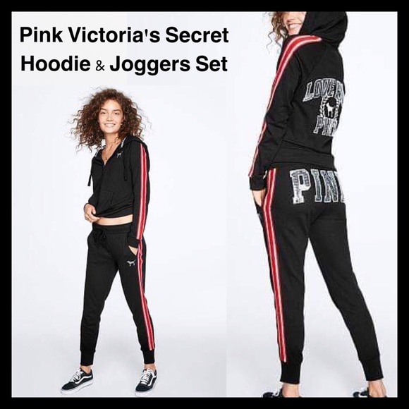 PINK Victoria's Secret Hoodie & Skinny Joggers Set